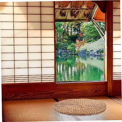 Thickened Woven Yoga Meditation Cushion Floor Pad for Outdoor Picnic Home Use Natural Material Thick Sitting Mat
