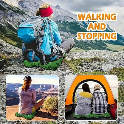 Inflatable Seat Cushion, Lightweight Camping Air Sitting Pad, Waterproof Portable Air Cushion for Climbing Hiking Office Airplane Car Stadium Seat (Grey) - color: Grey