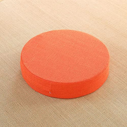 40x6cm Yoga Meditation Cushion Meditation Pillows Japanese Tatami Mat Zafu Meditation Cushion Round Yoga Seat Cushion(Orange) - color: Orange