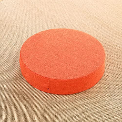 40x6cm Yoga Meditation Cushion Meditation Pillows Japanese Tatami Mat Zafu Meditation Cushion Round Yoga Seat Cushion(Orange) - color: Orange