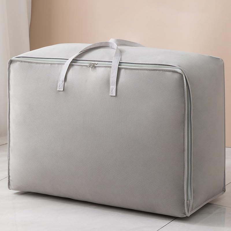 XL Large Capacity Non-Woven Fabric Storage Bag - New Packing Bag for Clothes and Quilts,Grey - color: Grey
