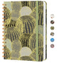 Lined Spiral Journal Notebook, A5 College Ruled Notebook for Journaling, Note-Taking, and Daily Planning, Durable Hardcover with an Elegant Design, Cactus - color: T.Cactus