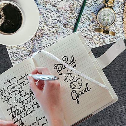 The Amazing Office Tree of Life Journal – Refillable 5x8 Writing Notebook with 200 Lined Pages, Magnetic Clasp | Personal Diary, Cute Journal for Women and Men, Ideal Gift or Daily Planner - color: White