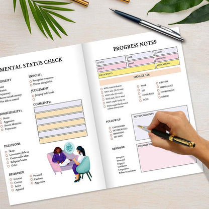 NDEMl 2026 MEGA THERAPY JOURNAL, a notebook to relieve anxiety and mindfulness, better manage your emotions, including calendar and weekly daily manager