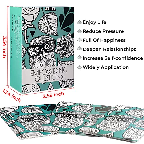 YARKOR 𝟑𝟎% 𝐎𝐅𝐅 100pcs Empowering Question Cards - Questions for Mindfulness, Meditation, Writing, Self Care Cards, Thought-Provoking Cards