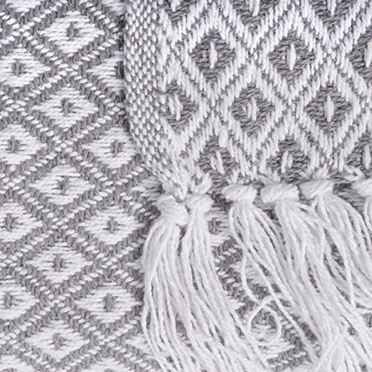 DII Global Mini Diamond Woven Throw, 50x60, Gray