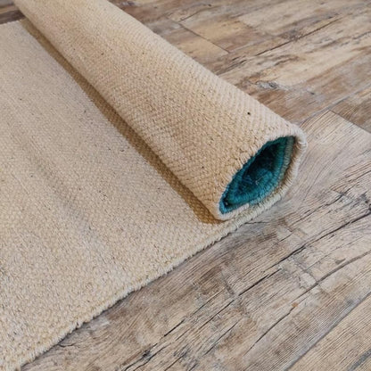Jaipur art & Rugs Cotton Yoga Mat - Eco-Friendly Hand-Woven Rug - Non Slip & Thick (24”x72”x5mm) for Everyday Fitness at Home - Comfortable Extra-Long - color: Green-White