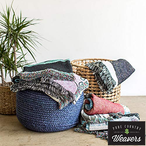 Pure Country Weavers William Morris Oak Tree Purple Blanket XL - Arts & Crafts - Gift Tapestry Throw Woven from Cotton - Made in the USA (82x62) - color: Purple, size: X-Large