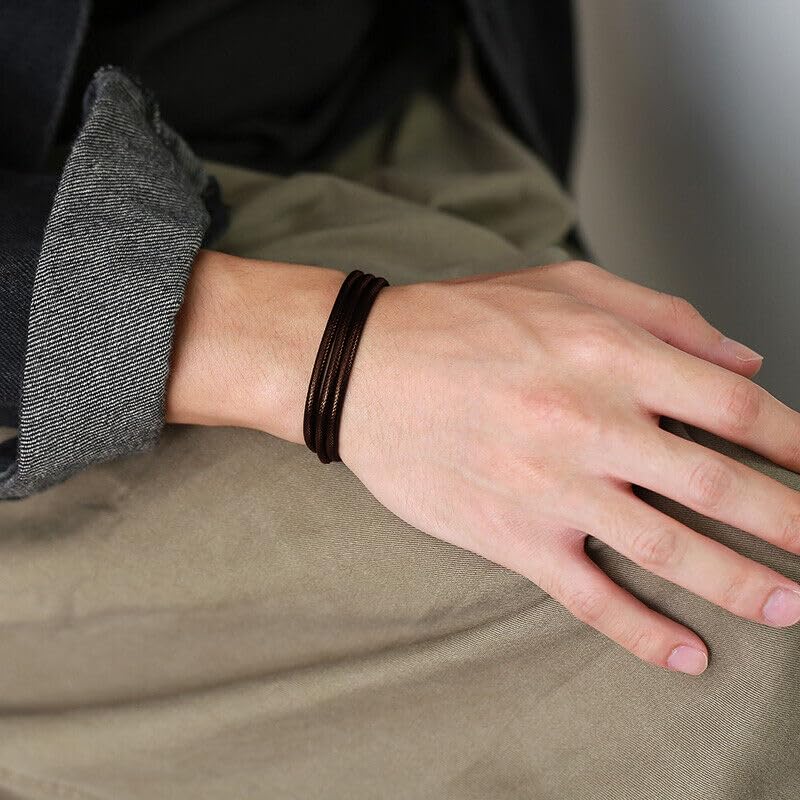 Leather Necklace for Men Women with Solid 925 Sterling Silver Lobster Clasp 3mm Black/Brown/LightBrown/Red Leather Necklace Cord 16/18/20/22/24/26/30 Inches - size: 16, style: Brown Leather Cord Necklace 3mm