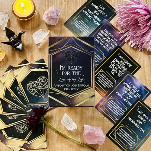 Ready for Love - Affirmation Journal Prompt Card Deck for Self-Reflection to Remove Internal Blockages + Inspire You to Reach Your Highest Potential and Manifest Your Dream Life