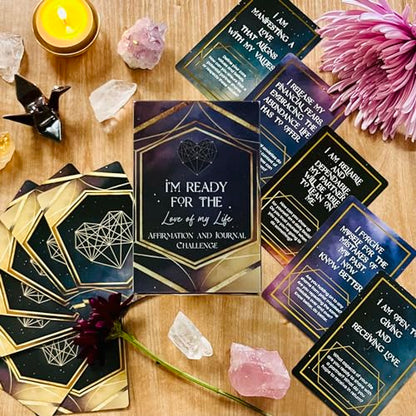 Ready for Love - Affirmation Journal Prompt Card Deck for Self-Reflection to Remove Internal Blockages + Inspire You to Reach Your Highest Potential and Manifest Your Dream Life