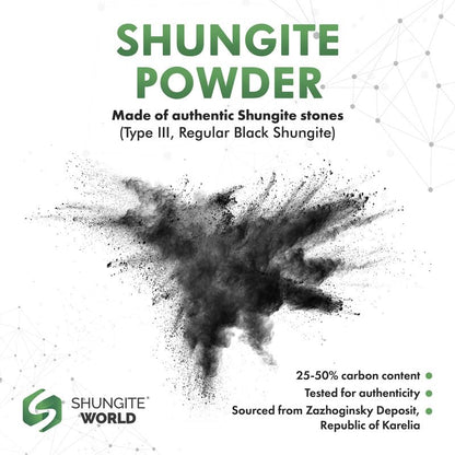 Shungite World 8 oz Fine Shungite Powder from Real Shungite Stones for Shungite Pyramid Mold, Orgone Pyramid Resin Mold Shungite Bracelet Necklace Resin Jewelry Shungite Paint and More (1 Pack) - size: 8 oz / 1 Pack