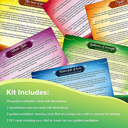 Mindful Land Mindfulness Cards for Kids - Positive Affirmations Cards for Kids Stress Reduction & CBTrees Therapy Game for Kids, Therapy Counseling Game Teaching About Ecology and Nature