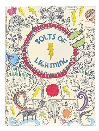 C.R. Gibson Quiet Moments Guided Journal, 224 Pages Printed With Satin Ribbon Marker, Measures 6.25" x 8.25" - Bolt Of Lightening - color: Bolt Of Lightening
