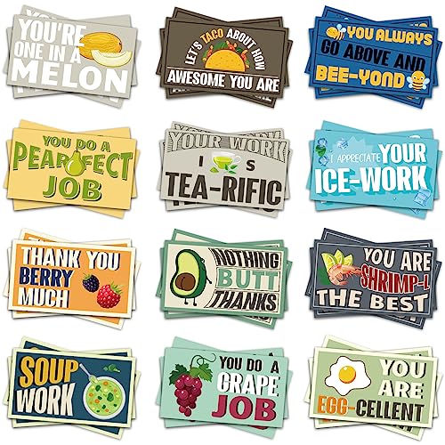 Yeaqee 240 Pcs Employee Appreciation Kudos Cards Funny Blank Back Motivational Card Encouragement Thank You Note Recognition Card for Teacher College Affirmation Gift(Funny) - style: Funny