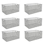 YBM HOME Kitchen Pantry Organizer Wire Baskets for Shelves, Cabinets, Pantry, Countertop, Mesh Open Storage Bin Metal Basket for Organizing Food Supplies, 6 Pack, 12.1x7.8x5.8 - size: 12.1 in x 7.8 in x 5.8 in