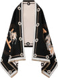 Women's Reversible Pashmina Shawl Wrap for Women Big Scarf Holiday Gifts - color: 12-black-white-orange