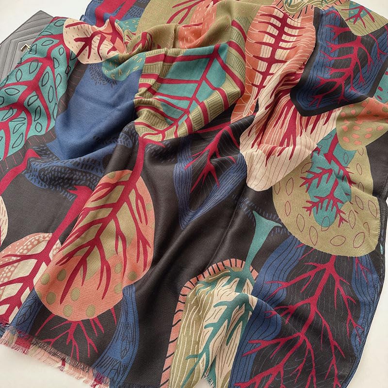 Soft Silky Pashmina Shawl Wrap for Women,Lightweight Spring, Elegant Wrap for Spring Wedding & Travel - color: Dark Blue