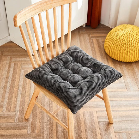 Meditation Floor Pillow, Square Large Pillows Seating for Adults, Floor Cushion for Living Room, Grey 16x16 Inch