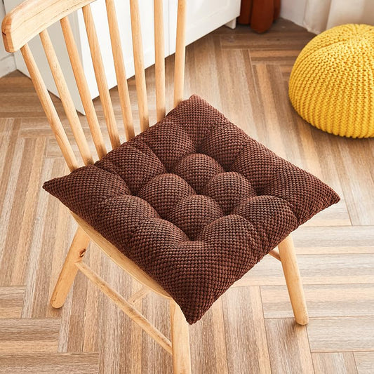 Meditation Floor Pillow, Square Large Pillows Seating for Adults, Floor Cushion for Living Room, Coffee 16x16 Inch D