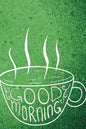 Journal: Good Morning (Coffee Cup - Bright Green): Gift Notebook for Yourself, Friends, or Family
