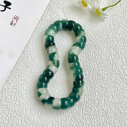 MUDI Bracelet For Women, Bodhi Seed Beads Bracelets Fidget Healing Energy Protection Stretch to My Man Jewelry Gift - color: Oval Green