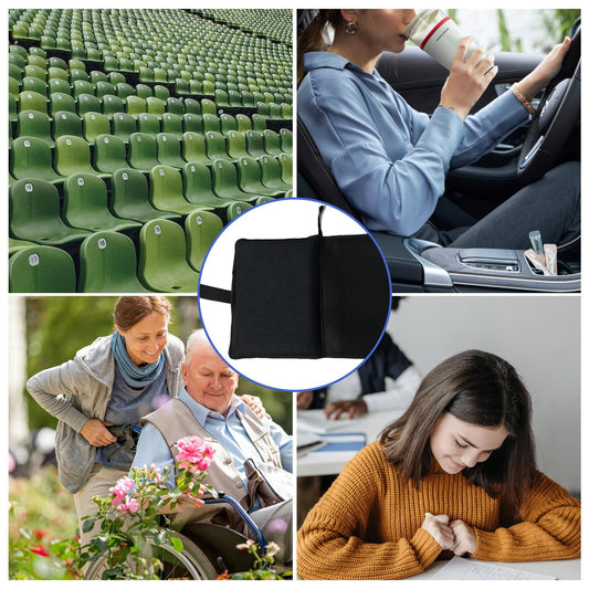 14 x 9.6 Inches Portable Cooling Gel Seat Cushion,Gel Seat Cushion for Long Sitting for Office,Camping,Flights,Wheelchair Cushion for Sedentary Activities