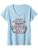 Womens Meditation Bandage for the Soul Design V-Neck T-Shirt - color: Baby Blue, size: Small