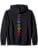 Yogi Back Print Chakras Aligned Yoga Lover Zip Hoodie - color: Black, size: Small