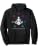 Padmasana 7 Chakras Meditation Pullover Hoodie - color: Black, size: Small